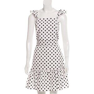 Alice + Olivia Cap Sleeve Polka-Dot Mini Dress